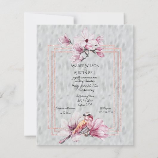 Schöne Magnolias Rose Gold (Vorderseite)