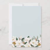 Schöne magnolische Hochzeitsfeier Einladung (Rückseite)