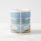 Schöne Maine Küste Acadia Seagulls Jumbo-Tasse (Vorderseite)
