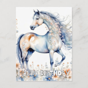 Schöne majestätische Horse Illustration Postkarte