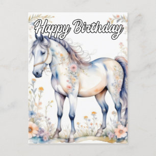 Schöne majestätische Horse Illustration Postkarte