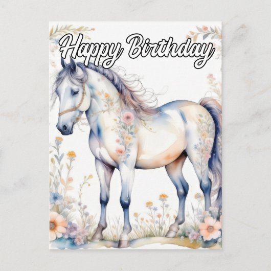 Schöne majestätische Horse Illustration Postkarte (Vorderseite)