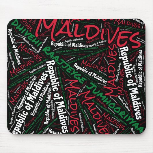 Schöne Malediven Flag Farben Patriotisch Mousepad (Vorne)