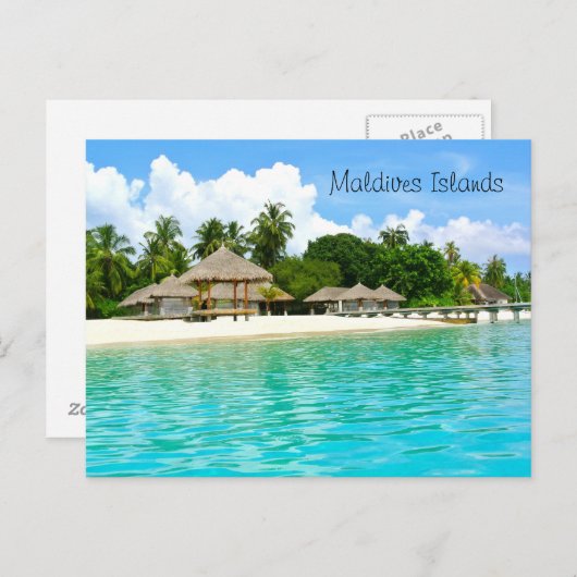 Schöne Malediven-Inseln Postkarte (Vorne/Hinten)