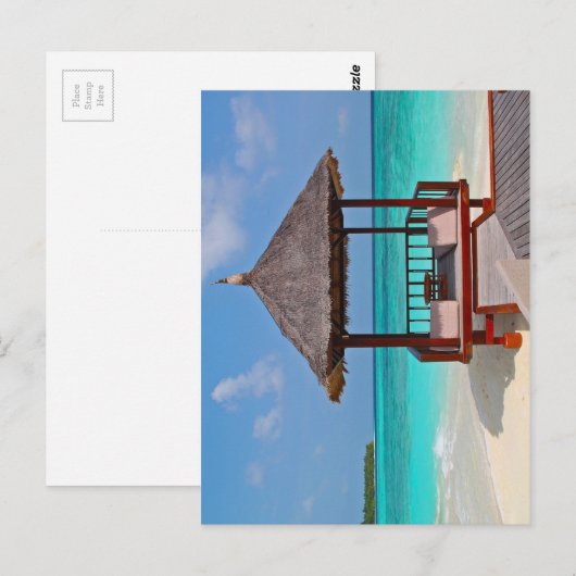 Schöne Malediven-Inseln Postkarte (Vorne/Hinten)