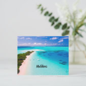 Schöne Malediven Postkarte (Stehend Vorderseite)