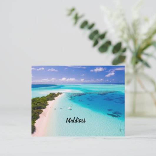 Schöne Malediven Postkarte (Stehend Vorderseite)