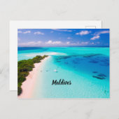 Schöne Malediven Postkarte (Vorne/Hinten)