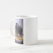 Schöne Malerei eines Elefanten in seiner Natur Kaffeetasse (Vorderseite Links)
