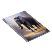 Schöne Malerei eines Elefanten in seiner Natur Notizblock (Rechte Seite)