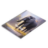 Schöne Malerei eines Elefanten in seiner Natur Notizblock (Linke Seite)