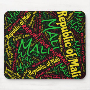 Schöne Mali Flag Farben Patriotic Mousepad
