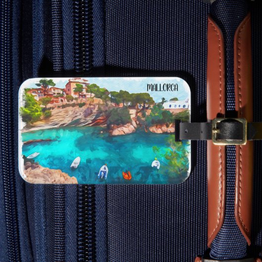Schöne Mallorca Spanien Baleares Insel Gepäckanhänger (Vorderseite Insitu 4)