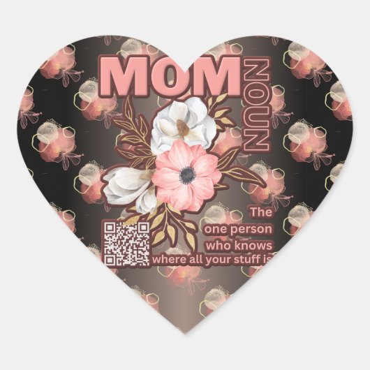Schöne Mama-Auswahl überall Herz-Aufkleber (Vorderseite)