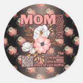 Schöne Mama-Auswahl überall Runder Aufkleber (Vorderseite)