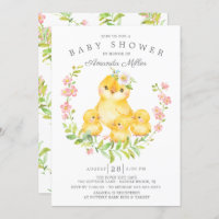 Schöne Mama & Baby Chicks Triplets Babydusche