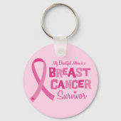 Schöne Mama Brustkrebs Überleben Schlüsselketten Schlüsselanhänger (Vorderseite)