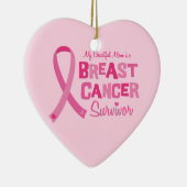 Schöne Mama-Brustkrebs-Überlebend-Verzierung Keramikornament (Rechts)