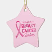 Schöne Mama-Brustkrebs-Überlebend-Verzierungen Keramik Ornament (Links)