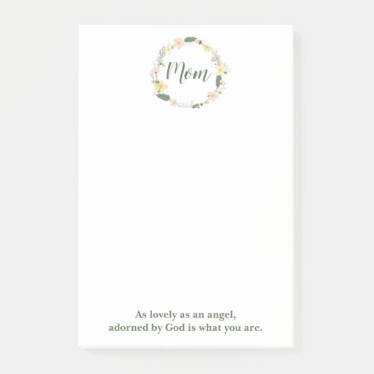 Schöne Mama für Blumenkranke Post-it Klebezettel (Vorderseite)