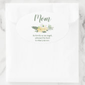 Schöne Mama mit einem schönen Angebot Ovaler Aufkleber (Tasche)