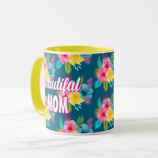 Schöne Mama Tropical Blume Paradise Tasse (Vorderseite Links)