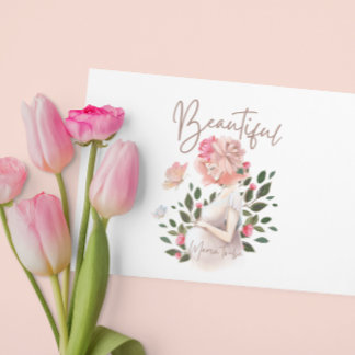 Schöne Mama, um Karte zu werden