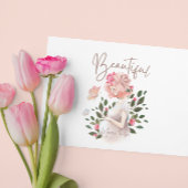 Schöne Mama, um Karte zu werden