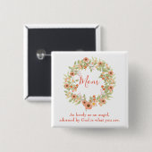 Schöne Mama Wreath Button (Vorne & Hinten)