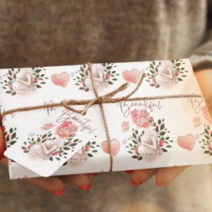 Schöne Mama zum Verpacken von Papierblättern Geschenkpapier Set