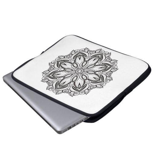 Schöne Mandala Laptopschutzhülle (Vorne Knopf)