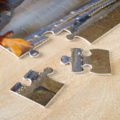 Schöne Mandarin-Duck am Boardwalk Puzzle (Seite)