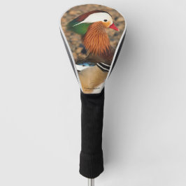 Schöne Mandarin-Duck auf den Felsen Golf Headcover