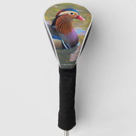 Schöne Mandarin-Duck im Teich Golf Headcover