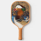 Schöne Mandarin-Duck im Teich Pickleball Schläger (Rückseite)