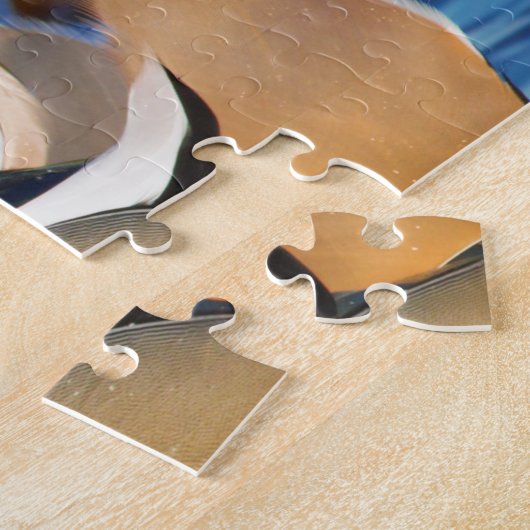 Schöne Mandarin-Duck im Teich Puzzle (Seite)