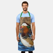 Schöne Mandarin-Duck im Teich Schürze (Getragen)