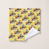 Schöne Mandarin Ducks Badhandtuch Set (Waschlappen)