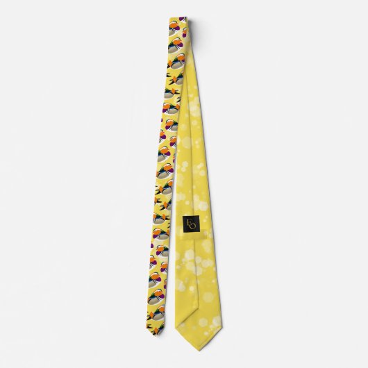 Schöne Mandarin Ducks Krawatte (Rückseite)