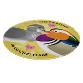 Schöne Mandarin Enten: Jedes Jahr zum Jubiläum Schneidebrett (Ecke)