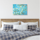 Schöne Mandelblüte antikes Bild Blau gre Leinwanddruck (Insitu (Schlafzimmer))