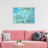 Schöne Mandelblüte antikes Bild Blau gre Leinwanddruck (Insitu (Wohnzimmer))