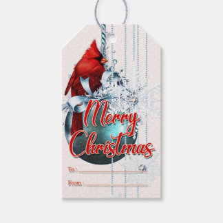 Schöne Männer Roter Kardinal Frohe Weihnachten Geschenkanhänger