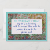 Schöne Mantra- und Affirmationskarte Einladung (Vorderseite)