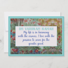 Schöne Mantra- und Affirmationskarte Einladung