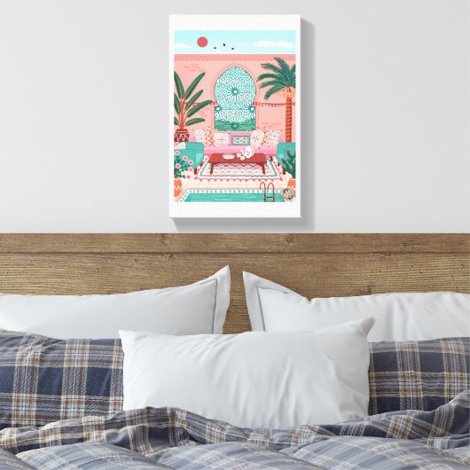 schöne Marakech-Farbe gedehnte Leinwand (Insitu (Schlafzimmer))