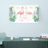 Schöne Märchen für zwei Flamingo Tropical Blume Banner (Messeveranstaltung)