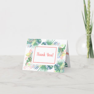 Schöne Märchen für zwei Flamingo Tropical Blume Dankeskarte