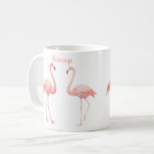 Schöne Märchen für zwei Flamingo Tropical Blume Kaffeetasse (Vorderseite Links)