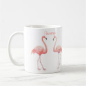 Schöne Märchen für zwei Flamingo Tropical Blume Kaffeetasse (Links)